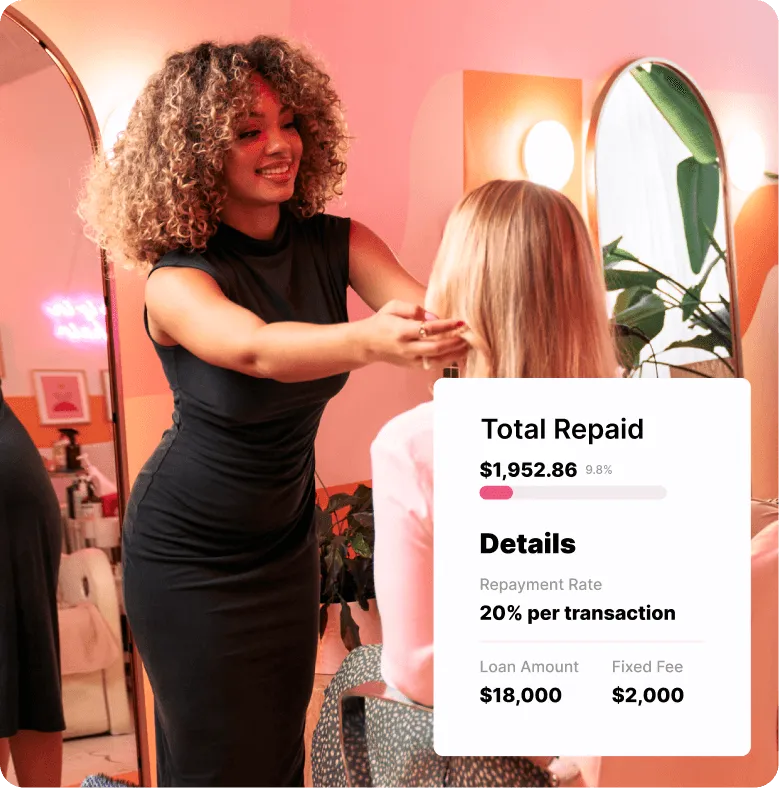 A client profile in a salon booking app with information about upcoming appointments.